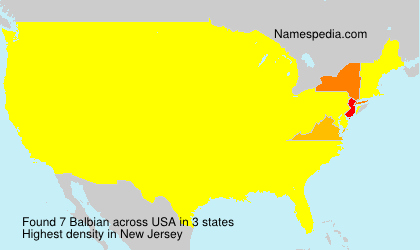 Surname Balbian in USA