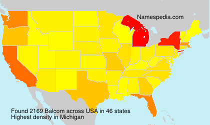 Surname Balcom in USA Surname Balcom in USA