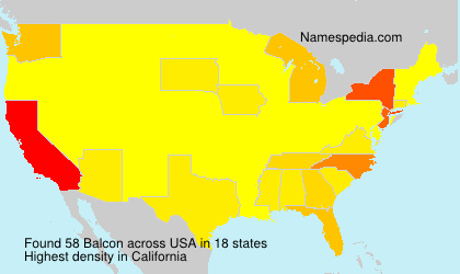 Surname Balcon in USA Surname Balcon in USA