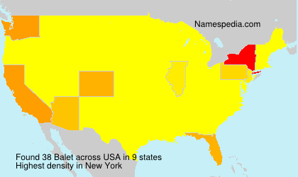 Surname Balet in USA Surname Balet in USA
