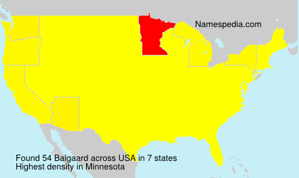 Surname Balgaard in USA Surname Balgaard in USA