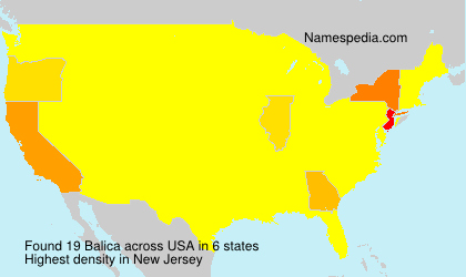 Surname Balica in USA Surname Balica in USA