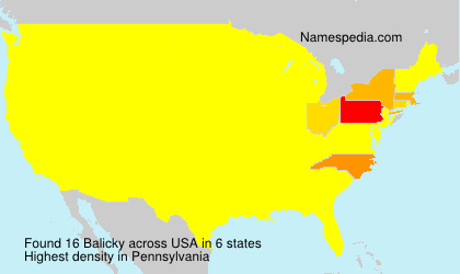 Surname Balicky in USA Surname Balicky in USA