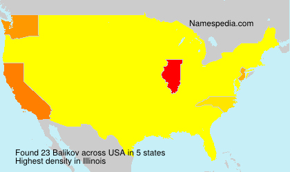 Surname Balikov in USA Surname Balikov in USA