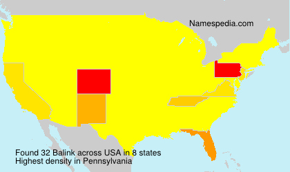 Surname Balink in USA Surname Balink in USA