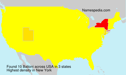 Surname Balioni in USA