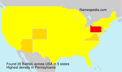 Surname Balitski in USA Surname Balitski in USA