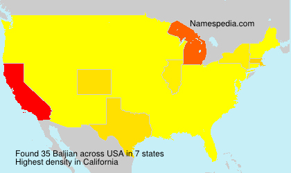 Surname Baljian in USA Surname Baljian in USA