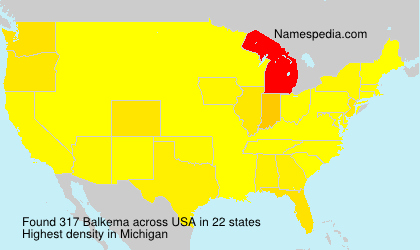 Surname Balkema in USA Surname Balkema in USA