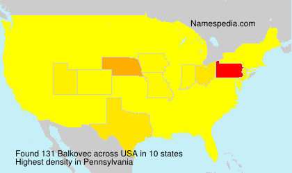 Surname Balkovec in USA Surname Balkovec in USA