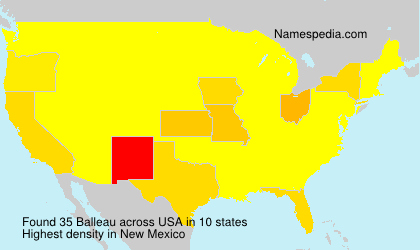 Surname Balleau in USA
