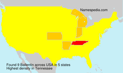 Surname Ballentin in USA Surname Ballentin in USA