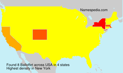 Surname Balloffet in USA
