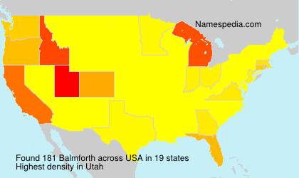 Surname Balmforth in USA Surname Balmforth in USA