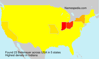 Surname Balsmeyer in USA Surname Balsmeyer in USA