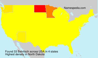 Surname Balvitsch in USA Surname Balvitsch in USA