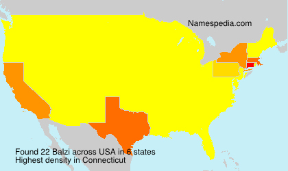 Surname Balzi in USA Surname Balzi in USA