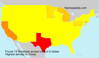 Surname Bamback in USA Surname Bamback in USA