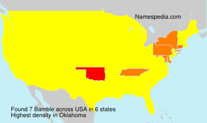 Surname Bamble in USA Surname Bamble in USA