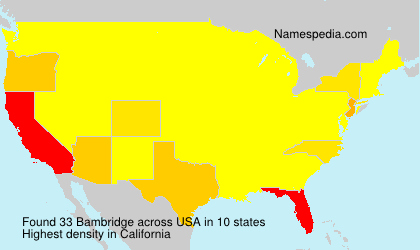 Surname Bambridge in USA Surname Bambridge in USA