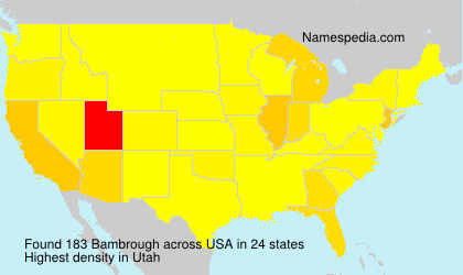 Surname Bambrough in USA Surname Bambrough in USA