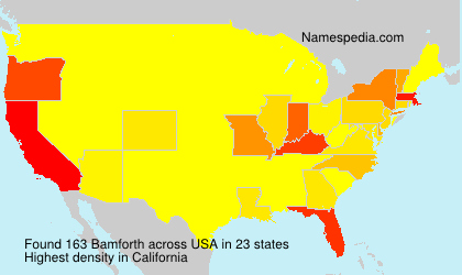 Surname Bamforth in USA Surname Bamforth in USA