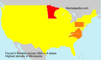 Surname Bamlett in USA Surname Bamlett in USA