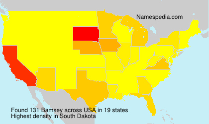 Surname Bamsey in USA Surname Bamsey in USA