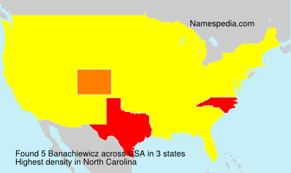 Surname Banachiewicz in USA Surname Banachiewicz in USA
