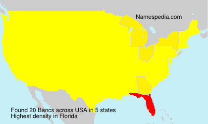 Surname Bancs in USA Surname Bancs in USA