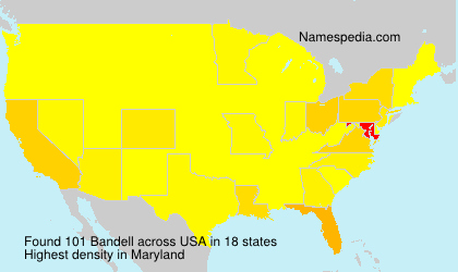 Surname Bandell in USA Surname Bandell in USA