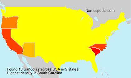 Surname Bandolas in USA Surname Bandolas in USA