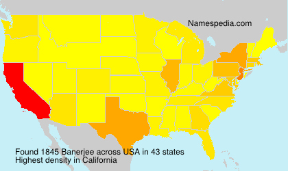 Surname Banerjee in USA Surname Banerjee in USA