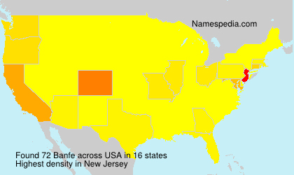 Surname Banfe in USA Surname Banfe in USA