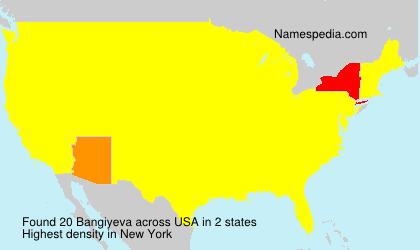 Surname Bangiyeva in USA