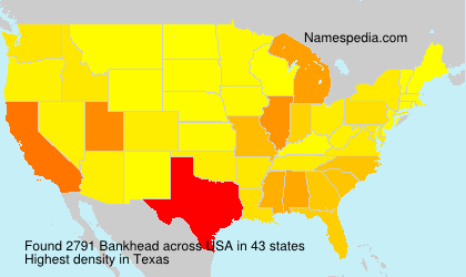 Surname Bankhead in USA