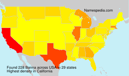 Surname Banna in USA Surname Banna in USA