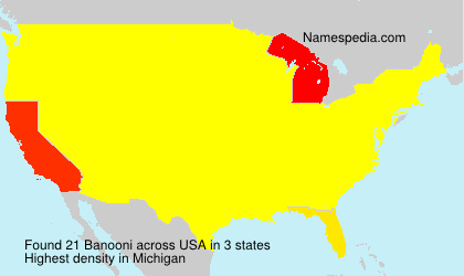 Surname Banooni in USA Surname Banooni in USA