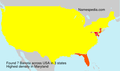 Surname Banota in USA Surname Banota in USA