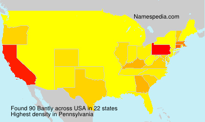 Surname Bantly in USA Surname Bantly in USA