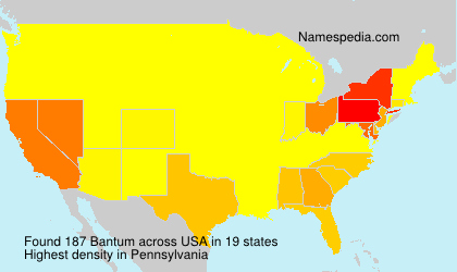 Surname Bantum in USA Surname Bantum in USA