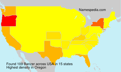 Surname Banzer in USA Surname Banzer in USA