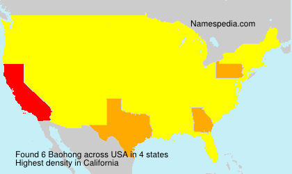 Surname Baohong in USA Surname Baohong in USA