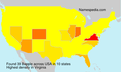 Surname Bapple in USA