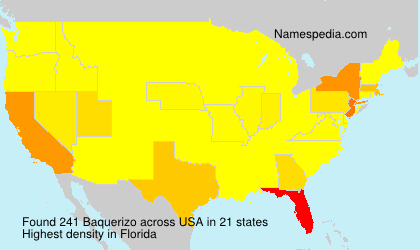 Surname Baquerizo in USA Surname Baquerizo in USA