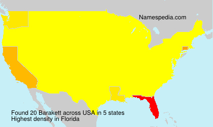 Surname Barakett in USA Surname Barakett in USA