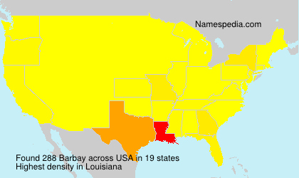 Surname Barbay in USA Surname Barbay in USA