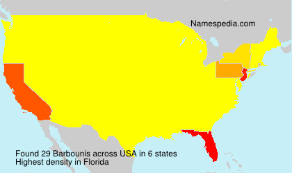 Surname Barbounis in USA Surname Barbounis in USA