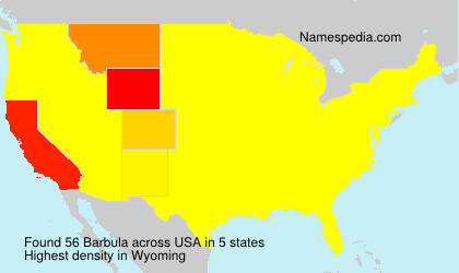 Surname Barbula in USA Surname Barbula in USA