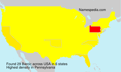 Surname Barcic in USA